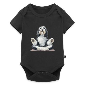 Inspirer, Expirer - Carlin, Yoga, Exercice, Sports canins - Body à manches courtes Premium Bébé - noir - Devant