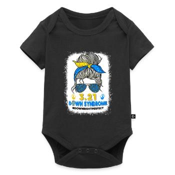 Rock Your Socks Down Syndrome Awareness Day Messy - Baby Premium short-sleeve bodysuit - black - Front