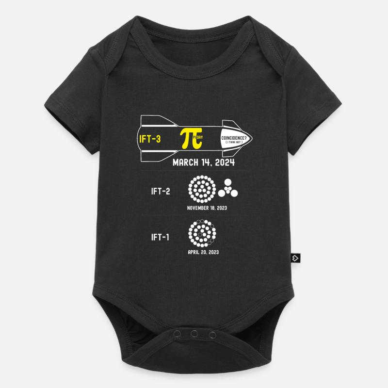 Terzo test di volo il Pi Day 3.14! Coincidenza? Io - Body Premium a maniche corte per neonati - nero