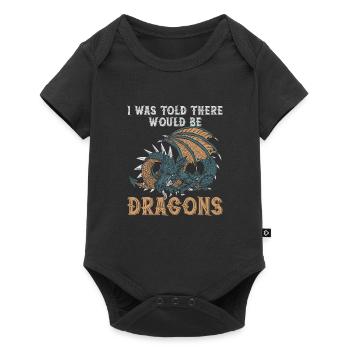 I was told that there would be dragons - Baby Premium short-sleeve bodysuit - black - Front