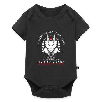 I was told there would be dragons - Baby Premium short-sleeve bodysuit - black - Front