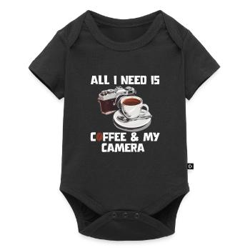 All I need is coffee - Baby Premium short-sleeve bodysuit - black - Front