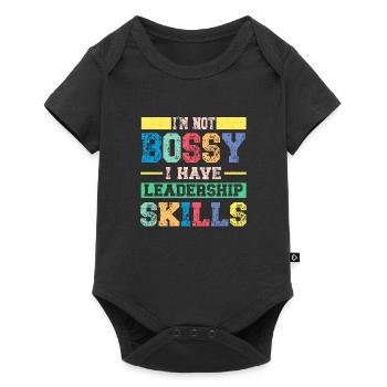 Je ne suis pas autoritaire, j’ai des compétences en leadership - Body à manches courtes Premium Bébé - noir - Devant