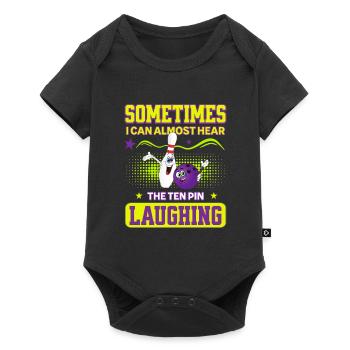 Sometimes I Can Almost Hear The Ten Pin Laughing - Baby Premium short-sleeve bodysuit - black - Front