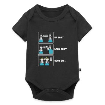 Up Shift Down Shift Funny Car Gear Changes - Baby Premium short-sleeve bodysuit - black - Front
