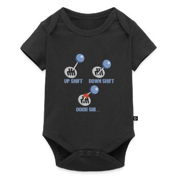 Up Shift Down Shift Funny Car Gear Changes - Baby Premium short-sleeve bodysuit - black - Front