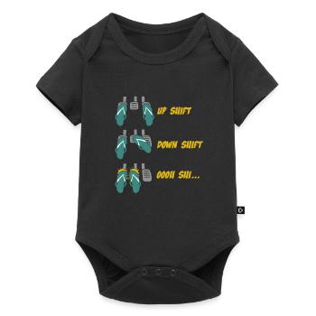 Up Shift Down Shift Funny Car Gear Changes - Baby Premium short-sleeve bodysuit - black - Front