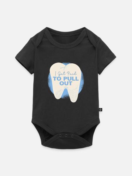 Zahnfee Humorvolle Spruchkunst - Baby Premium Kurzarmbody - Schwarz