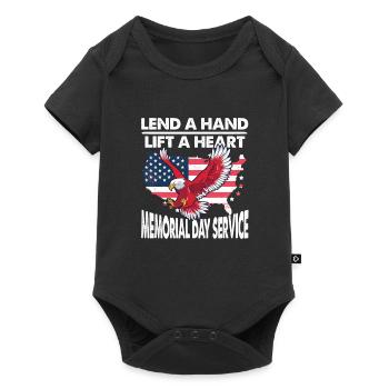 Prêter un soulèvement de main Un service du Memorial Day du cœur - Body à manches courtes Premium Bébé - noir - Devant