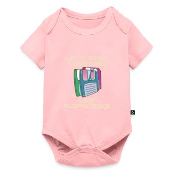 Collons-nous les uns aux autres comme des disquettes - Body à manches courtes Premium Bébé - rose - Devant