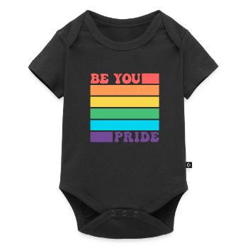 Soyez LGBTQ Gay Lesbian Pride Ally Drapeau arc-en-ciel - Body à manches courtes Premium Bébé - noir - Devant