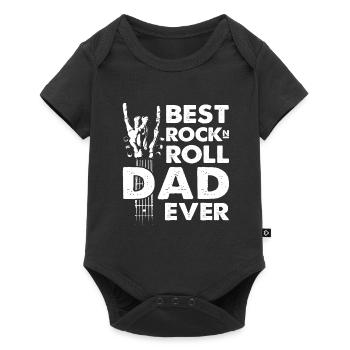 Best Rock n Roll Dad Ever Guitar Musician Best - Baby Premium short-sleeve bodysuit - black - Front