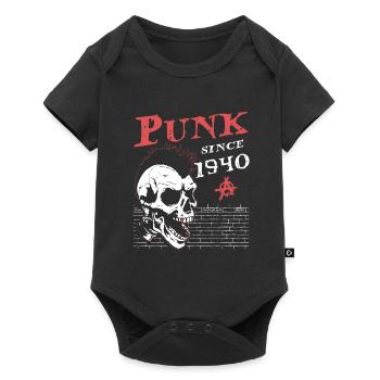 Punk depuis 1940, Punks Not Dead, 84 ans et - Body à manches courtes Premium Bébé - noir - Devant