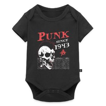 Punk Since 1943, Punks Not Dead, 81 Years Old and - Baby Premium short-sleeve bodysuit - black - Front