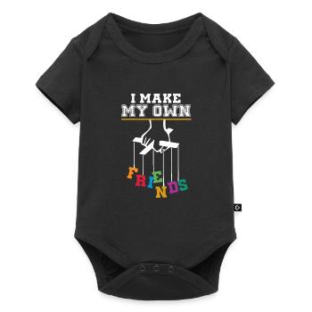 I Make My Own Friends Puppet Show - Baby Premium short-sleeve bodysuit - black - Front