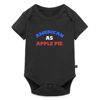 Graphique américain en tant que tarte aux pommes en rouge et vert - Body à manches courtes Premium Bébé - noir - Devant