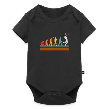 Développement de l’évolution du joueur de badminton - Body à manches courtes Premium Bébé - noir - Devant