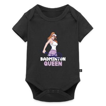 Badminton Queen - Votre passion sur le parcours - Body à manches courtes Premium Bébé - noir - Devant
