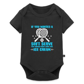 If you wanted soft, go out for ice cream Tennis - Baby Premium short-sleeve bodysuit - black - Front