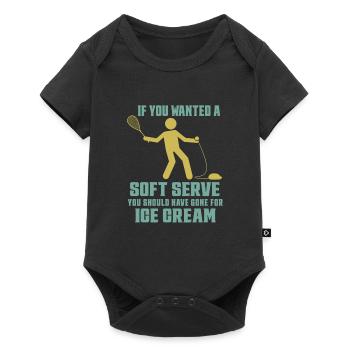Wenn Du Soft Serve Wolltest, Hättest Du Eiscreme - Baby Premium Kurzarmbody - Schwarz - Vorne
