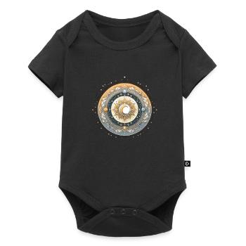 Mystic Moon and Sun Mandala - Baby Premium short-sleeve bodysuit - black - Front