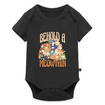 Voici un miaoul - Illustration de chats mignons - Body à manches courtes Premium Bébé - noir - Devant