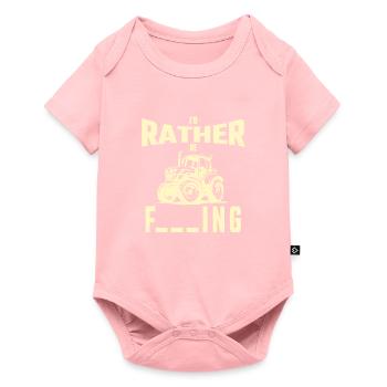 I'd rather drive a tractor - Baby Premium short-sleeve bodysuit - rose - Front