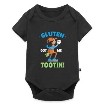 Gluten Got Me Tootin Humorous Saying for - Baby Premium short-sleeve bodysuit - black - Front