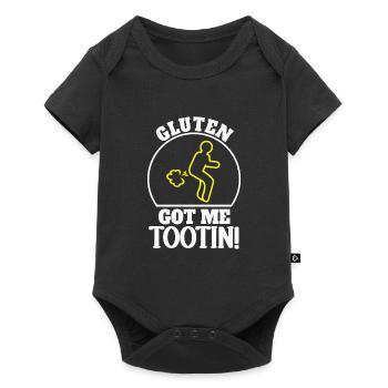 Gluten Got Me Tootin Humorous Saying for - Baby Premium short-sleeve bodysuit - black - Front