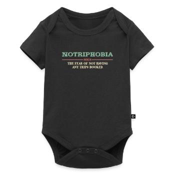 Notriphobia: Die Angst Vor Fehlenden Reisen - Baby Premium Kurzarmbody - Schwarz - Vorne