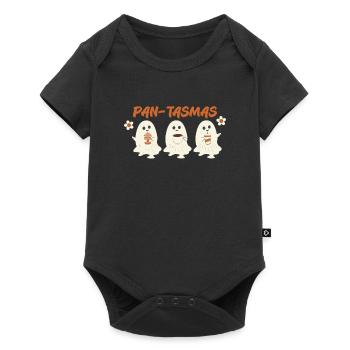 Pan-Tasmas Ghosts with Coffee and Flower - Baby Premium short-sleeve bodysuit - black - Front