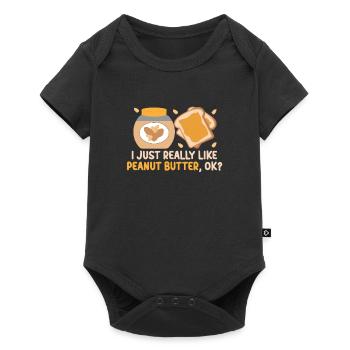 J’aime juste le beurre de cacahuète, d’accord ? Humoristique - Body à manches courtes Premium Bébé - noir - Devant