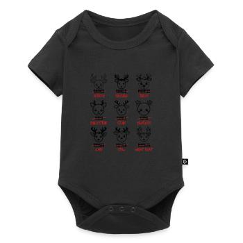 Humour de renne : de Dasher à Rudolph avec - Body à manches courtes Premium Bébé - noir - Devant