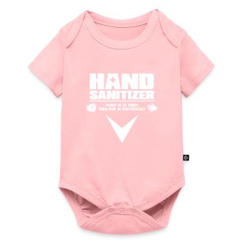 Hand Sanitizer Instructions Humorous Note for - Baby Premium short-sleeve bodysuit - rose - Front