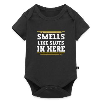Sent comme ici Dictons humoristiques pour - Body à manches courtes Premium Bébé - noir - Devant