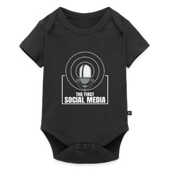The First Social Media Radio Microphone Retro - Baby Premium short-sleeve bodysuit - black - Front