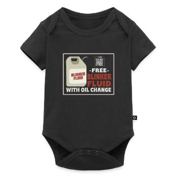Liquide de clignotant libre avec vidange d’huile – - Body à manches courtes Premium Bébé - noir - Devant