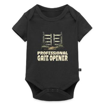 Ouvre-portail professionnel pour les amoureux de la nature - Body à manches courtes Premium Bébé - noir - Devant