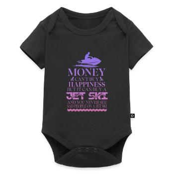 Money can't buy happiness but a jet can - Baby Premium short-sleeve bodysuit - black - Front