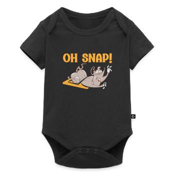 Oh Snap Souris Drôle Dessin Animé Humour Graphique Pour - Body à manches courtes Premium Bébé - noir - Devant