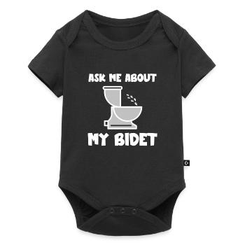 Ask me about my bidet humorous - Baby Premium short-sleeve bodysuit - black - Front
