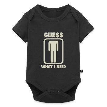 Guess What I Need Humorous Graphics with Silhouette - Baby Premium short-sleeve bodysuit - black - Front