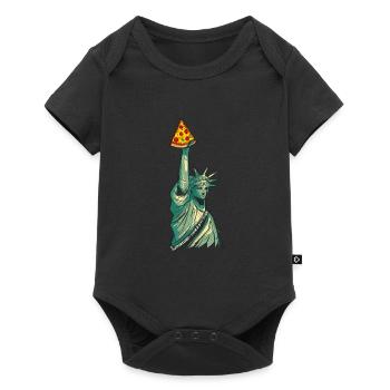 Statue de la Liberté avec torche à pizza Artwork Nouveau - Body à manches courtes Premium Bébé - noir - Devant