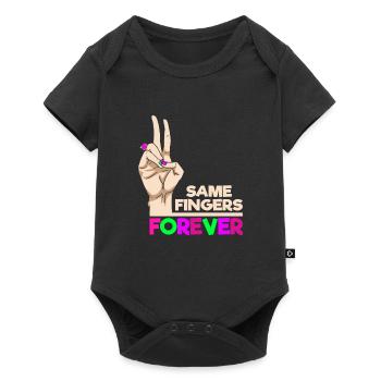 Same Fingers Forever Statement for Friendship - Baby Premium short-sleeve bodysuit - black - Front