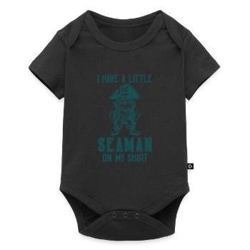 Funny pirate wight: I Have A Little Seaman On - Baby Premium short-sleeve bodysuit - black - Front