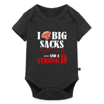 I Love Big Sacks, Tight Ends And A Strong - Baby Premium short-sleeve bodysuit - black - Front
