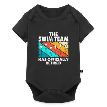 L'équipe de natation est officiellement à la retraite - Body à manches courtes Premium Bébé - noir - Devant