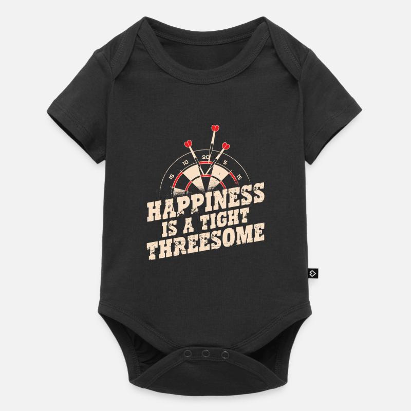 Happiness Is A Perfect Threesome With Dartboard - Baby Premium short-sleeve bodysuit - black