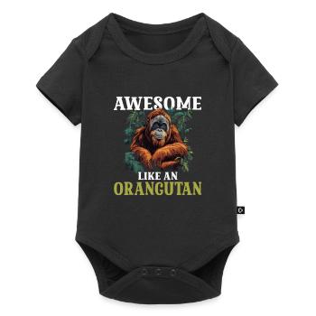 Awesome Like An Orangutan – Be Wild and - Baby Premium short-sleeve bodysuit - black - Front