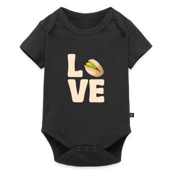 Amour pour les amateurs de pistaches Fans de snack aux noix - Body à manches courtes Premium Bébé - noir - Devant